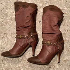 Wild Pair brown heeled boots